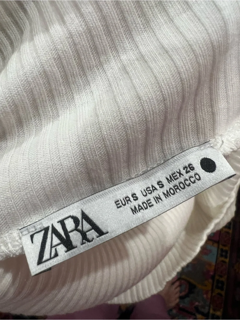 Zara Off-White Ribbed Cowl Neck Sweater - Picture 3 of 3